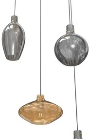 Wofi 5005-501 - Luster na lanku ROUEN 5xE14/40W/230V zlatá/šedá