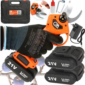 Záhradné akumulátorové nožnice Cata elektrické 21 V 2 Ah 25 mm ľahké, pohodlné