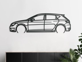 drevko Nálepka auta na stenu Seat Leon TSI Rozmer obrazu: 27,5 x 86 cm, Farba dekorácie: Čierna