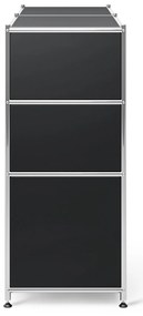 Kovová komoda »CN3« so 6 zásuvkami, čierna