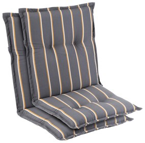 Prato, čalúnená podložka, podložka na stoličku, podložka na nižšie polohovacie kreslo, na záhradnú stoličku, polyester, 50 × 100 × 8 cm, 2 x podložka