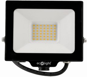 ECOLIGHT LED reflektor 30W 2v1 - neutrálna biela + čidlo pohybu