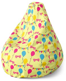 Sablio Sedací vak Pear Nafukovacie balóniky - 70 x 95 x 15 cm