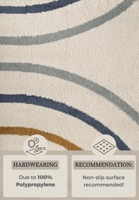 Hanse Home, Detský koberček Adventures 106212 Cream Multicolor, 120x170, biela, detská izba