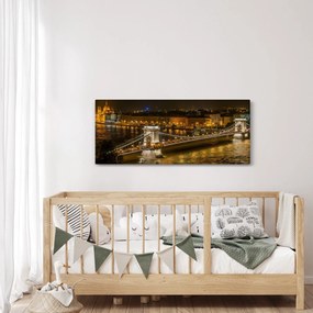 Obraz nočného mesta (120x50 cm)