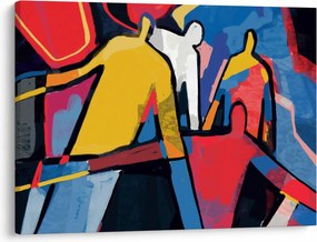 Obraz - Abstrakcia mužov (70x50 cm)
