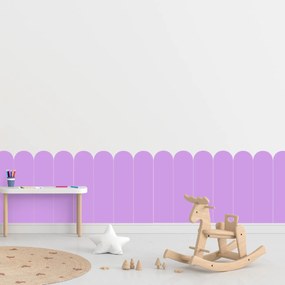 PIPPER. Textilná samolepiaca tapeta - Oblúk - Fialová farba Farba: Bledá, Veľkosť: 60 cm