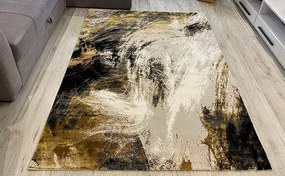 HU Hnedo-sivý moderný koberec Artiste 25299A-Hneda-siva Rozmer: 60x110 cm