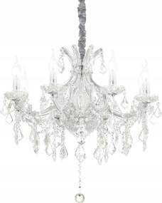 Závesné svietidlo Ideal Lux Napoleon SP8 chróm E14 8x40W 67cm