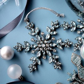 Závesná vianočná dekorácia DIAMOS snehová vločka 710544