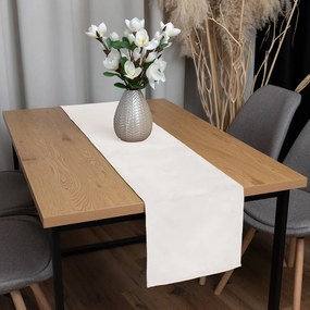 Biante Zamatový behúň na stôl Velvet Prémium SVP-024 Krémovo biely 45x180 cm