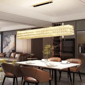 Toolight Toolight, LED krištáľové stropné svietidlo APP1566-CP, zlatá, OSW-06403