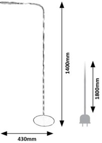 Rabalux 74010 - LED Stmievateľná dotyková stojacia lampa ADELMO LED/10W/230V šedá