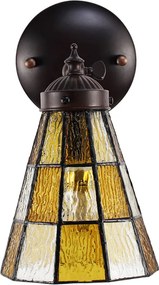 Závesná Tiffany lampa so žltými obdĺžnikmi Chessboa - 17*12*23 cm E14/max 1*40W