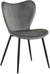 Jedálenská stolička Maika zamat - antracitová