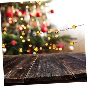 ACA Lighting LED dekoračná girlanda - Žlté zvončeky, teplá biela farba, 2xAA, 170 cm