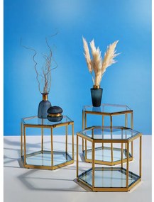 Comb Gold konferenčný stolík zlatý 55 cm