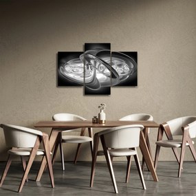 Obraz modernej sivej abstrakcie (90x60 cm)