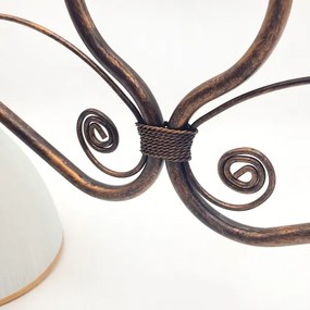 Luster na reťazi RETRO 2xE27/60W/230V medená/patina