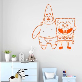 Veselá Stena Samolepka na stenu na stenu SpongeBob a Patrick Farba: černá