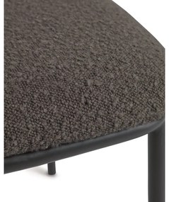 Čierne čalúnené jedálenské kreslo Ciselia – Kave Home