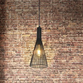 Luster na lanku TIANA 1xE27/20W/230V pr. 15,5 cm čierna