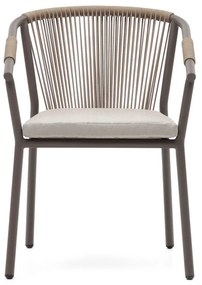 Béžová kovová záhradná stolička Xelida - Kave Home