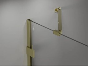 Mexen Lunar Duo, výklopný sprchový kút 85 x 70 cm, 8mm číre sklo, zlatý profil, 834-085L-070P-50-00