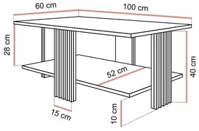 KONFERENČNÝ STOLÍK CHARLES KAŠMÍR + ZLATÝ