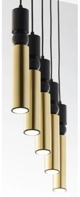 Jupiter 2012 - Luster na lanku ALAS 5xGU10/10W/230V čierna/zlatá
