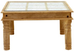 furniture-nabytek.cz - Konferenčný stolík so sklom a z dreva manga 80x45x80