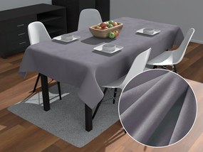 Biante Zamatový obdĺžnikový obrus Velvet Premium SVP-013 Sivý 140x160 cm