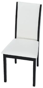 Jedálenská stolička, wenge/ekokoža biela, VENIS NEW