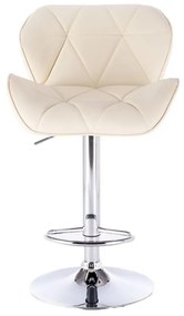 LuxuryForm DESIGN Barová stolička MILANO na striebornom tanieri - krémová