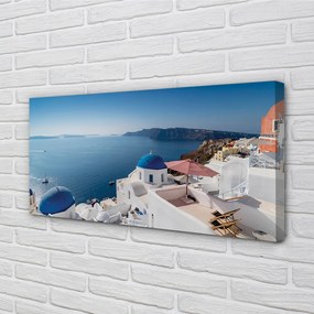 Obraz na plátne Grécko sea panorama budov 100x50 cm