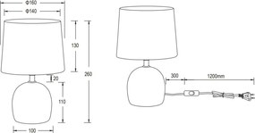 Stolová lampa Malu, čierna