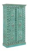 Zelená skrinka z mangového dreva 87x152x38 cm Prem – Støraa