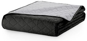 Čierno-strieborný obojstranný pléd z mikrovlákna DecoKing Axel, 220 × 240 cm