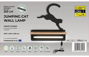 Čierne detské svietidlo Cat - Candellux Lighting