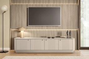 TV stolík Vesper 187 cm 4D - kašmír / zlaté úchyty