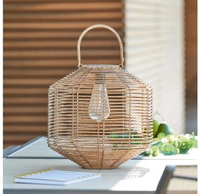 Atmosphera - LED Solárna lampa CUBA LED/1,2V 800 mAh IP44 ratan