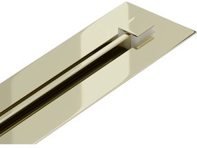 Mexen Flat Super Slim, super tenký odtokový žľab s 360° rotačným sifónom 50 cm, zlatá lesklá, 1551050