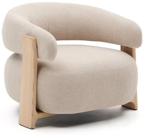 Béžové ženilkové kreslo Granite – Kave Home