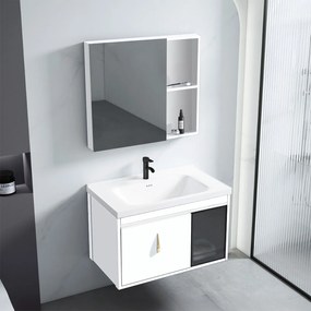 Rea Paris, súprava kúpeľňového nábytku s umývadlom 60cm, biela, REA-M0001
