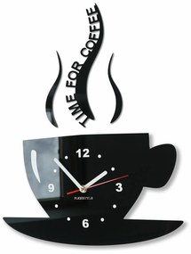 Kuchynské hodiny šálka Flexz16, 42 cm, čierne