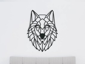 drevko 3D nálepka na stenu Polygonálny vlk Rozmer obrazu: 44,5 x 32,5 cm, Farba dekorácie: Čierna