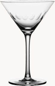 Ručne fúkané krištáľové poháre na martini Lens, 2 ks