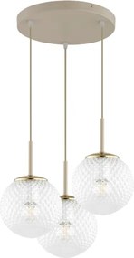 Brilagi - Závesné svietidlo na lanku STELLA 3xE27/60W/230V béžové/zlaté
