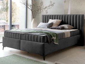 Posteľ Joy 160x200 cm, grafitovo šedá látka