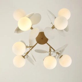 Brilagi - Luster na tyči BALMO 8xG9/9W/230V pr. 60 cm zlatá/biela